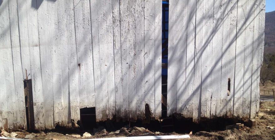 rotted barn siding