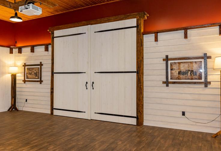 Barn doors made from reclaimed lumber
