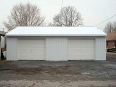 This two-car garage is one of several projects done by SHC for Carol Thomas.