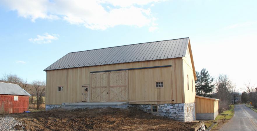 barn right after a restoration project