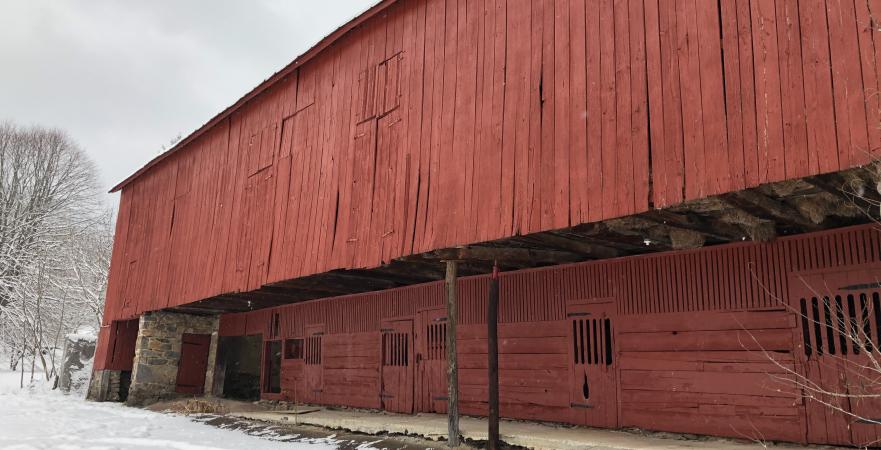 The Clagett barn before restoration.