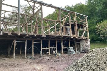 Barn renovation under way