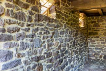 Authentic stone barn wall