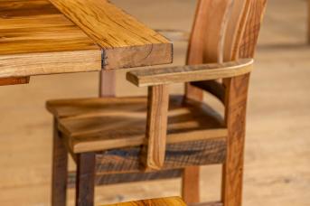 dining table chair made with reclaimed wood
