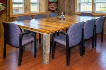 Reclaimed barn wood conference table