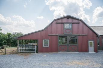 Horse Barn with attached Garage.