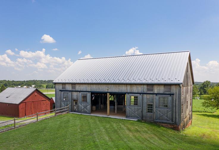 restored bank barn in Poolesville, MD