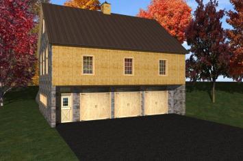 3D drawing of new bank barn