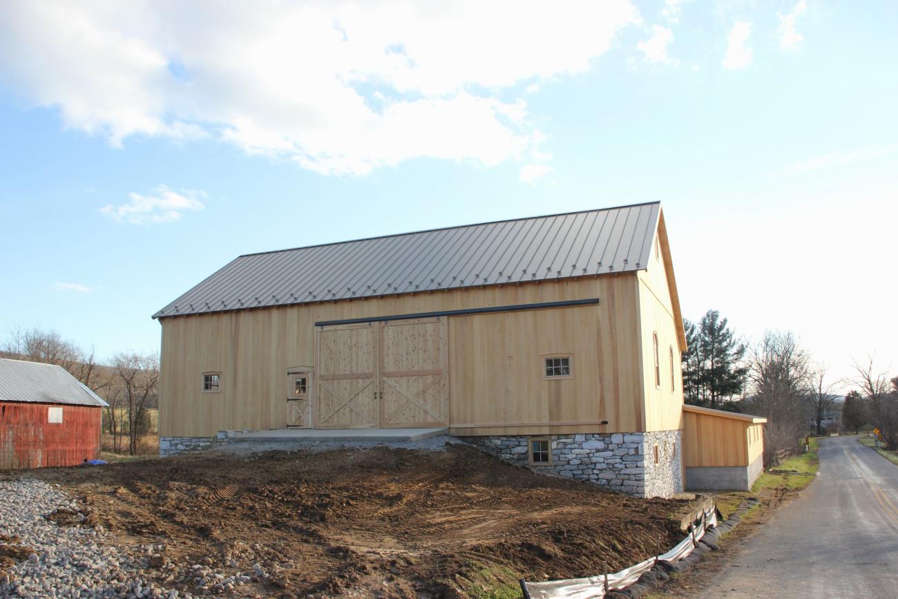 barn right after a restoration project