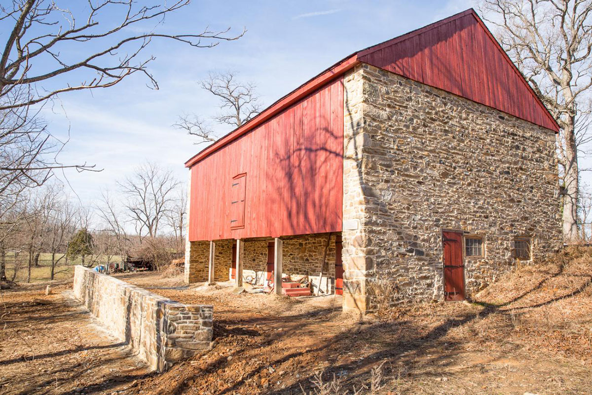 Stone Bank Barn Restoration in Bel Air, MD