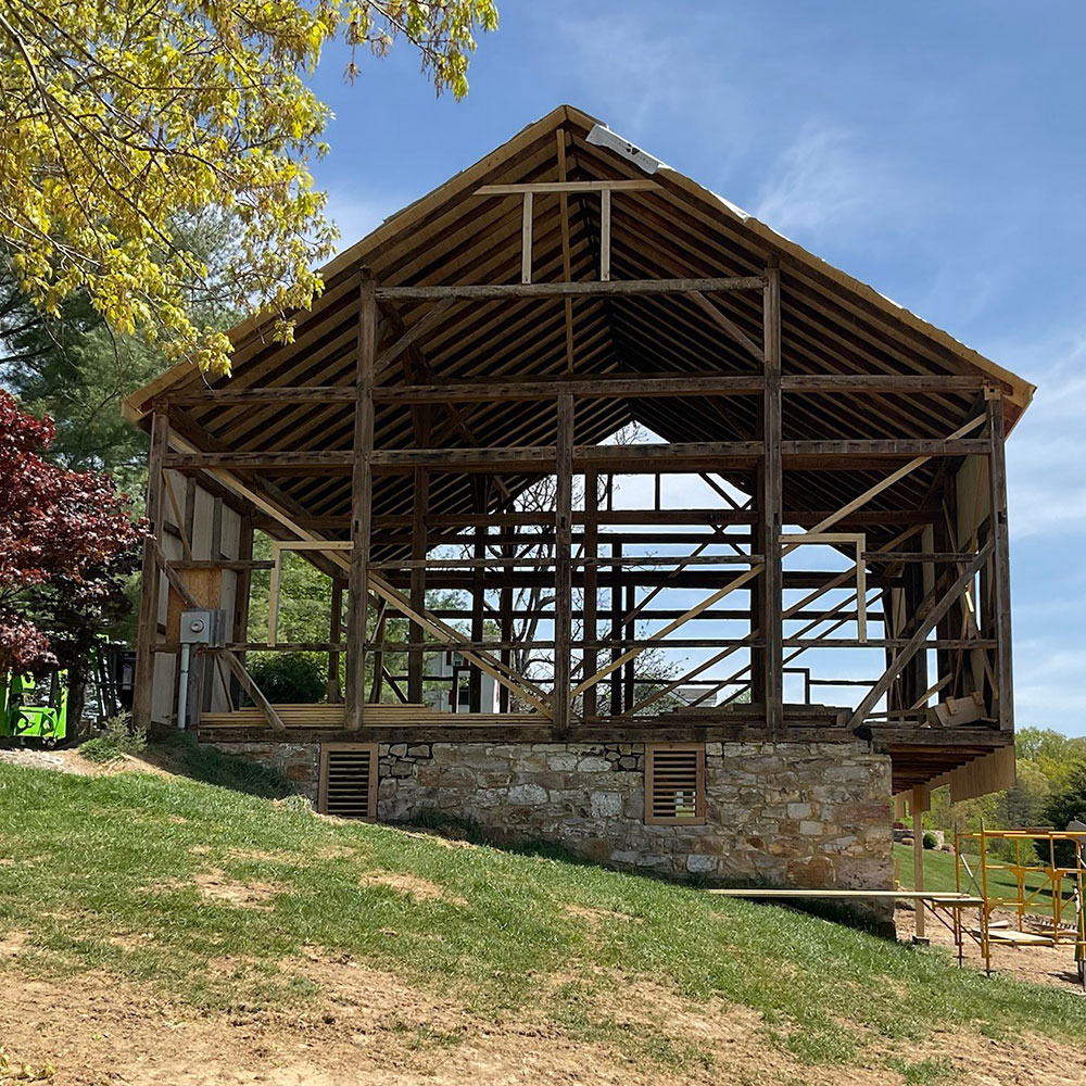 Timber framing project by Stable Hollow Construction